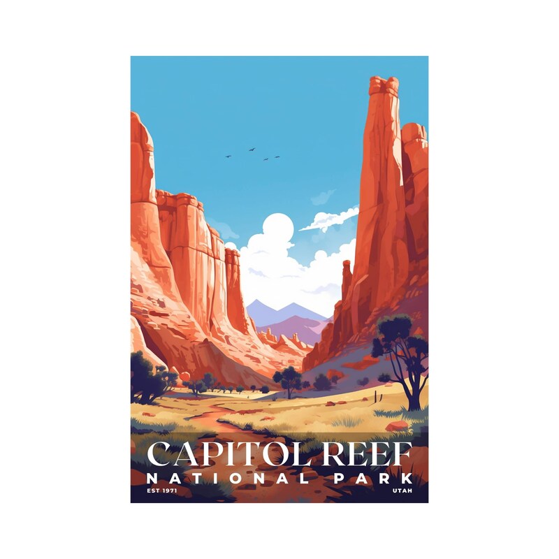 Capitol Reef National Park Poster, Travel Art, Office Poster, Home Decor | S3